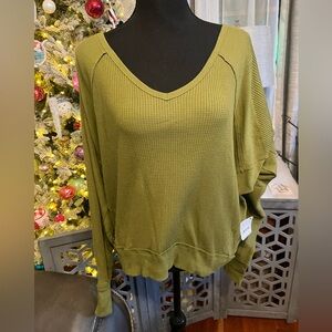 Free People Women’s Long Sleeve Thermal Top, NWT